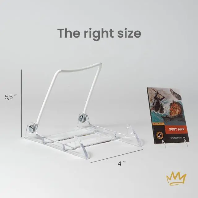 Alt view image 2 of 6 - - 5.5" Clear Acrylic Display Stand Made in USA - 12 Pack | Holds Plates, Pictures, Photos, Books, Frames, Posters & Art - Sturdy, Adjustable, Great for Home, Office or Retail Use