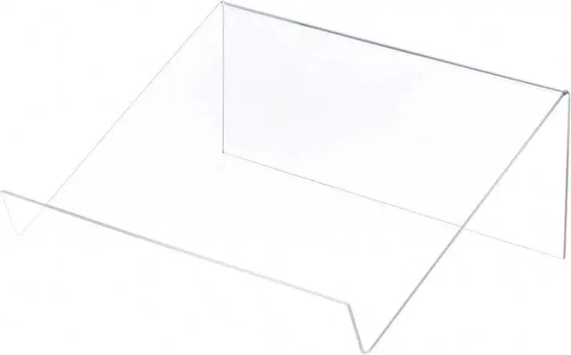 Main image of Clear Acrylic Slightly Elevated Book Display Stand with 1.5" Ledge, 12" W x 9" D x 4.5" H