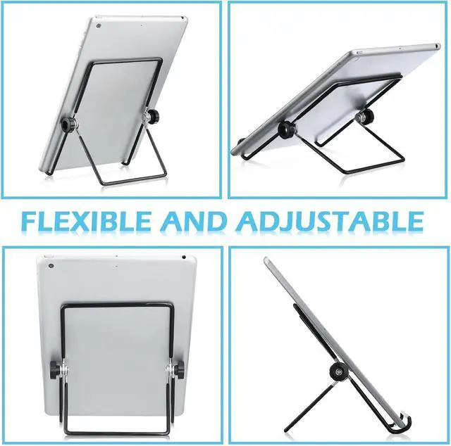 Alt view image 3 of 7 - 24 Pack Adjustable Plate Stands for Display 7.1 Inch Black Metal Foldable Easel Book Display Stands Bulk Decorative Plate Holders for Platter Frame Photo Tabletop Art(Double Corners)
