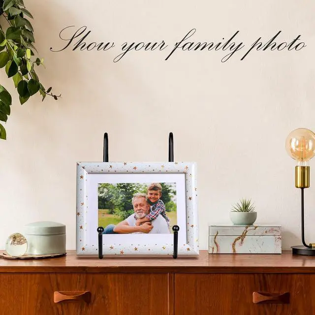 Alt view image 5 of 7 - 24 Pcs Plate Stands for Display Metal Photo Easel Stand Book Holder Plate Holder Picture for Decorative Display Easels Picture Frame Stands Rack (4.3 Inch, 6 Inch)
