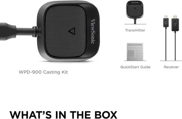 Alt view image 5 of 5 - ViewShare WPD-900 Wireless Presentation System with 1080p Full HD, Miracast, and AirPlay Support, USB-C, HDMI, and USB Inputs for Instant One-Click Screen Sharing