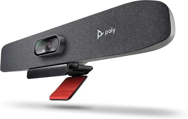 Alt view image 2 of 2 - Poly Studio R30 4K Video Conference System - Camera, Mic, and Speaker Bar for Small Rooms - Presenter Tracking, NoiseBlockAI, Framing - Plug & Play - Works w/Teams, Zoom & More