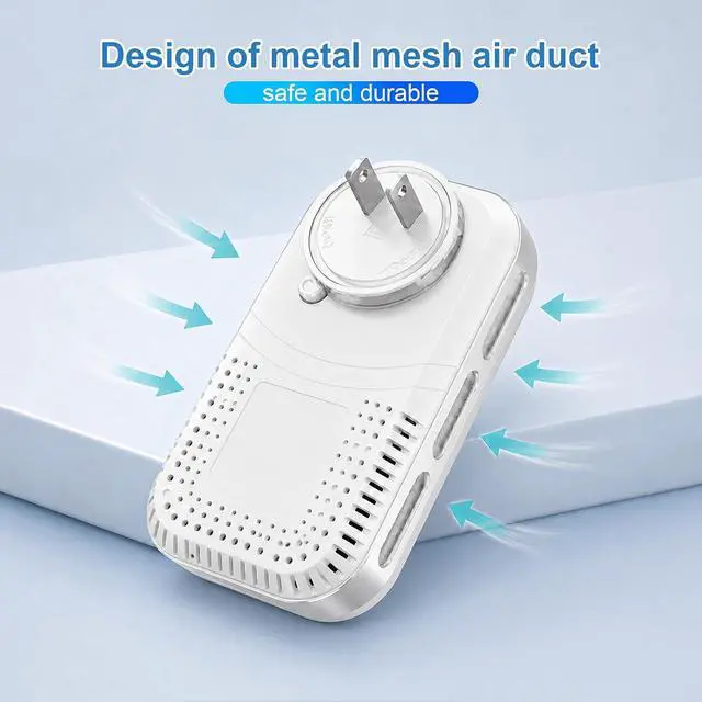 Alt view image 3 of 7 - Portable Wall Plug Indoor Air Quality Detector with HD Display Rechargeable | Environmental Monitor, Accurate Temp Humidity Tester for Home Office RV Camping Greenhouse Indoor Environment Tracking