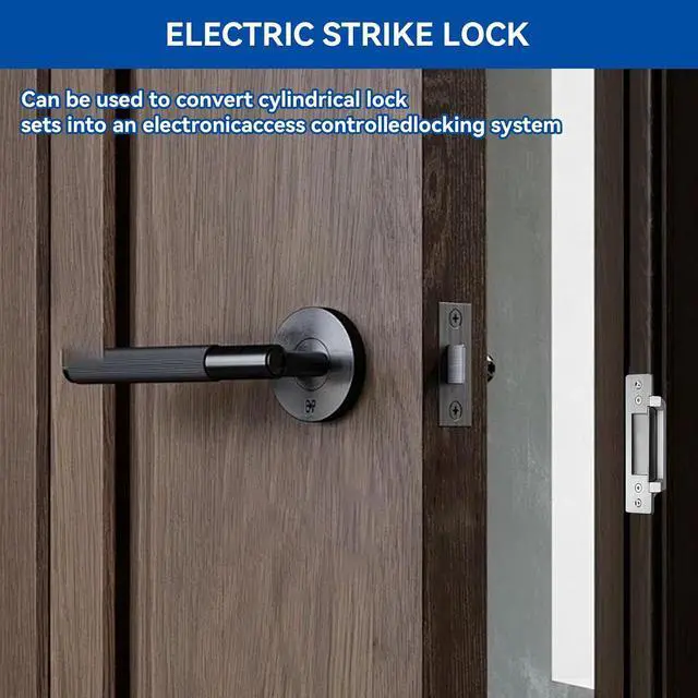 Alt view image 6 of 7 - 2026 Upgraded Access Control Electric Strike Door Lock Kit | Fit Cylindrical Mechanical locksets Wireless Door Buzzer Entry System ,with Remote Control, Button, Buzzer, Power Adapter