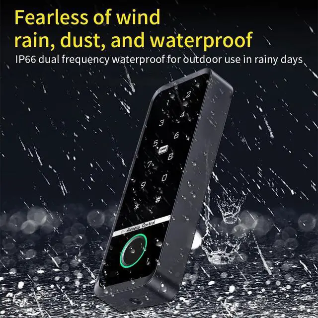 Alt view image 6 of 7 - WiFi Access Control Keyboard Fingerprint Door Lock 125Khz EM+13.56Mhz MF RFID Card Reader Controler Keypad Intercom System,Smart Lock Electronic System Work with Tuya App Control Waterproof IP67