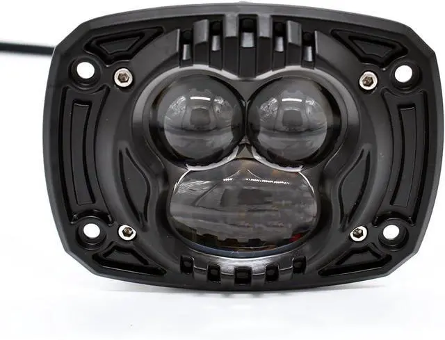 Alt view image 2 of 6 - Fog Light 4" Flush Mount Pod for Offroad | Amber, Bumper Light Bar, Spot Lamp, Surface Mount, 8D Square, Work & Reversing Light, for Truck ATV UTV