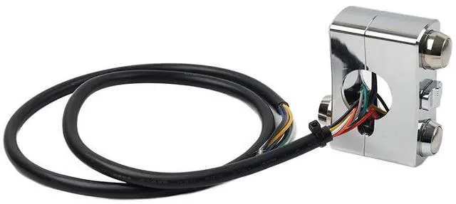 Main image of Bacar 1" Handlebar Switch Control for Harley Cruiser for Rebel for Vulcan | Motorcycle Handlebar Retro Push Button Turn Signal Switch Chrome CNC for Harley Heritage 1987-2024 for Sportster Dyna