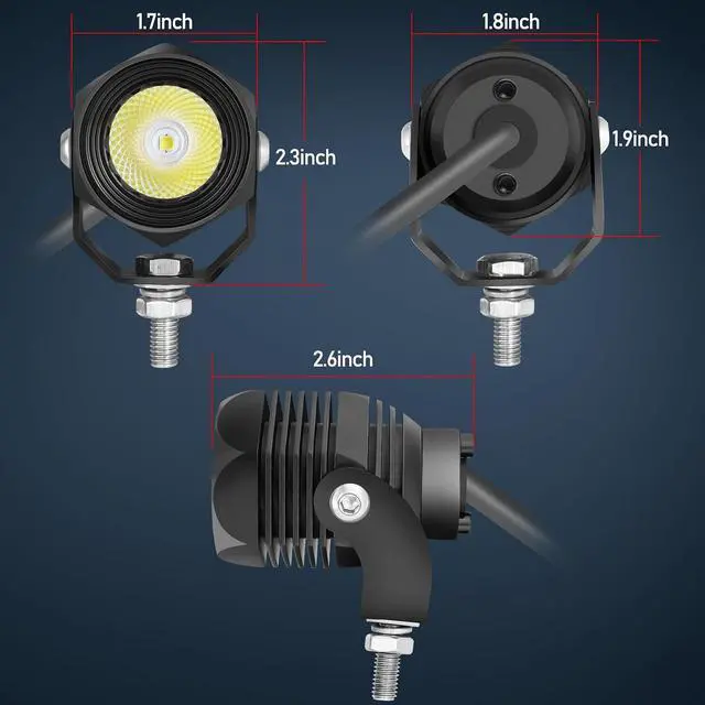 Alt view image 2 of 7 - LED Pod Lights 2PCS 20W Small Off Road Driving Lights Spot | Ditch LED Light Bar Waterproof LED Cube Backup Work Lights for Motorcycle Truck UTV ATV SUV Boat