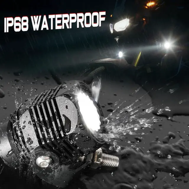 Alt view image 6 of 7 - LED Pod Lights 2PCS 20W Small Off Road Driving Lights Spot | Ditch LED Light Bar Waterproof LED Cube Backup Work Lights for Motorcycle Truck UTV ATV SUV Boat