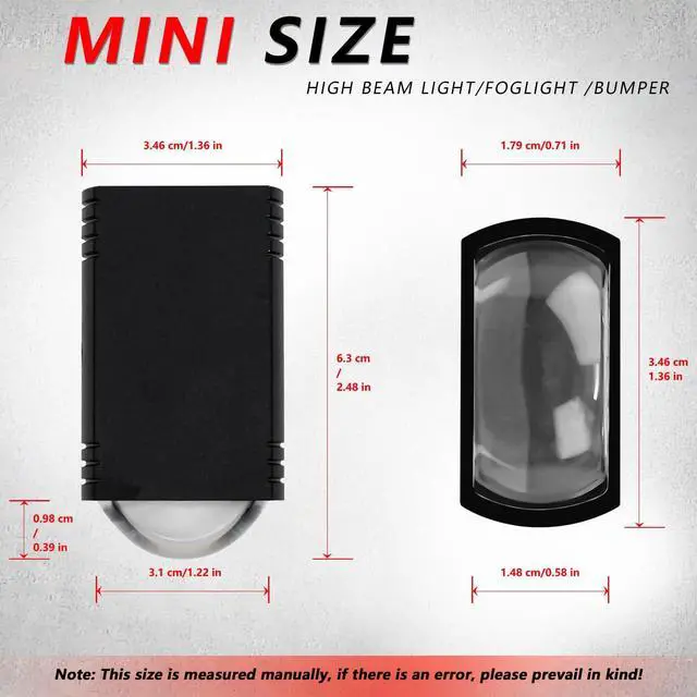 Alt view image 7 of 7 - White Amber LED Driving Lights Lens Pod Lights for Motorcycle ATV 2 Pack | Dual Color,Compact Size,IP68 Waterproof