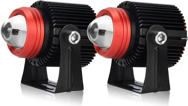 Main image of Motorcycle Led Fog Lights 3000K Amber Yellow 6500K White Driving Light 24W 3000LM IP65 High Low Beam Avoiding Blinding Driver Spot Light DRL for Jeep Car SUV Truck ATV (Mini Fog-24W-M)