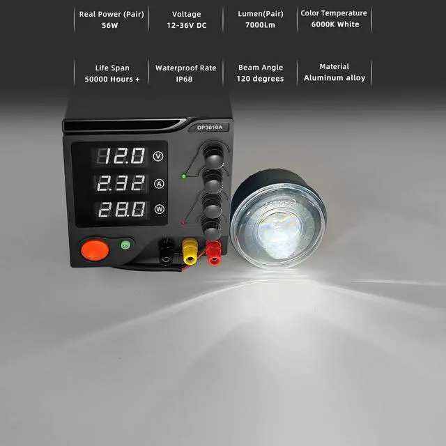 Alt view image 6 of 7 - 3.5 Inch Round LED Fog Lights, Anti-Glare Off Road LED Pod Lights | 12V 24V, Auxiliary LED Driving Lights, Waterproof, Aluminum, Projector Lens for Offroad, Motorcycle, Trucks, Golf Cart, ATV