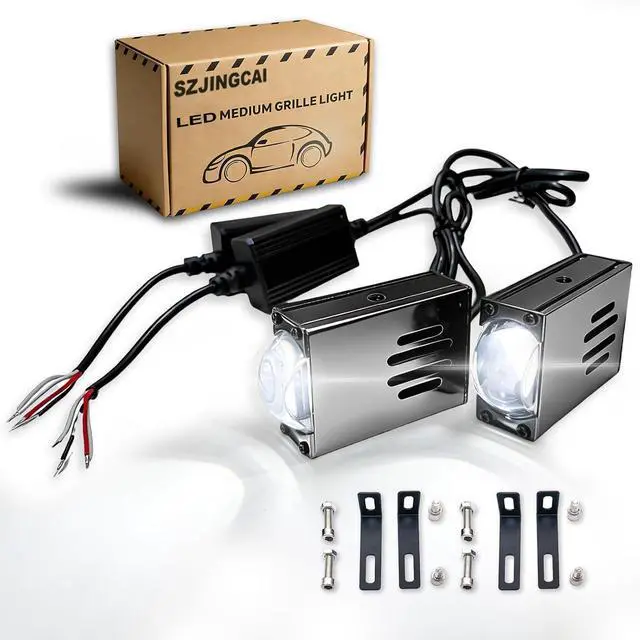 Main image of Super Bright LED Grille Projector Lights Kit White/Yellow Dual Color 16000LM 160W with Cooling Fan Fog Lights Hi-Lo Beam for Car Truck SUV ATV UTV Motorcycle 12V/24V