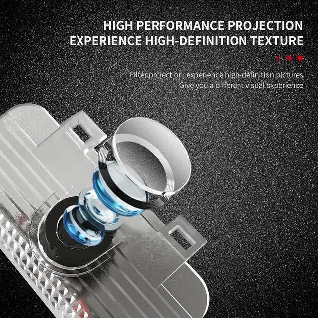 Alt view image 5 of 6 - Non-Fading Car Door LED Logo Projector Welcome Lamp Door Light Puddle Lights Kit Compatible with Accessories Accord 2013-2022 (Red Classic, New Accord/Spirior/Odyssey/Elysion/CR-Z)
