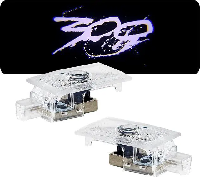 Main image of Never Fade Car LED Door Logo Compatible with 300 300C 300S 2005-2022 Projector Ghost Shadow Light, for 300 Accessories Door Light Logo LED Laser Car Courtesy Step Light HD (White)