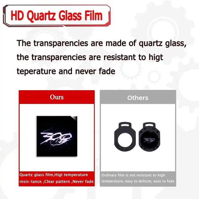 Alt view image 6 of 7 - Never Fade Car LED Door Logo Compatible with 300 300C 300S 2005-2022 Projector Ghost Shadow Light, for 300 Accessories Door Light Logo LED Laser Car Courtesy Step Light HD (White)