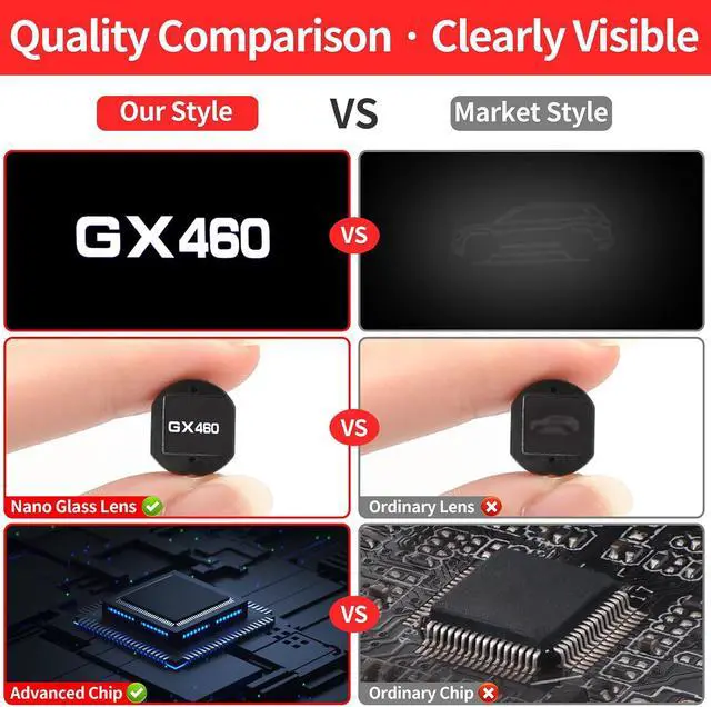 Alt view image 4 of 7 - 4 Pieces Door Light Logo Projector for 2010-2023 Lexus GX460 Car Modification Fittings Colorfast High Definition LED Car Welcome Projection Lamp (GX460 4 Pieces)