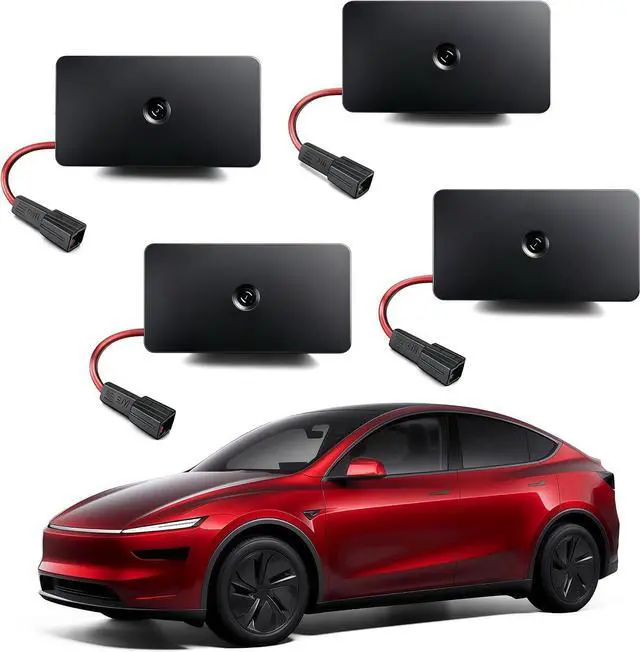 Main image of Car Door Lights Logo Projector, Tesla Accessories for Model Y 3 X S | 4K HD Puddle Lights Compatible with Model Y Juniper Model 3 Highland S X, Ultra-Bright No Fade 3D Laser Welcome Light(4 Pack)