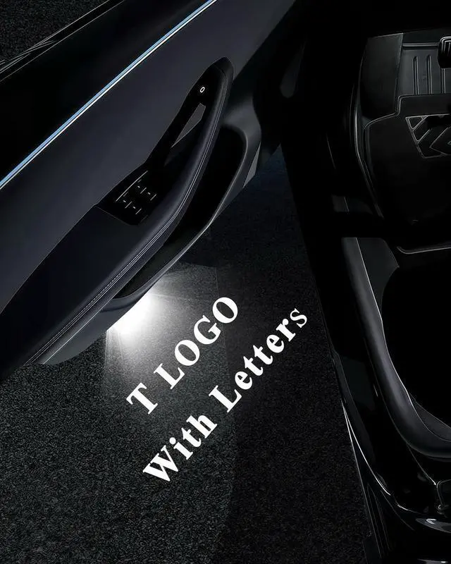 Alt view image 2 of 7 - Car Door Lights Logo Projector, Tesla Accessories for Model Y 3 X S | 4K HD Puddle Lights Compatible with Model Y Juniper Model 3 Highland S X, Ultra-Bright No Fade 3D Laser Welcome Light(4 Pack)