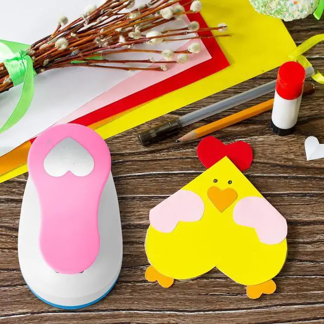 Alt view image 5 of 6 - Hole Punches 6 Shapes with Cardstock for Kids,Multiple Styles,2 Inch | Paper Punchers Ideal for Scrapbooking Card Making, Star Heart Circle Flower Shapes, Safe Design, Classroom Craft Supplies