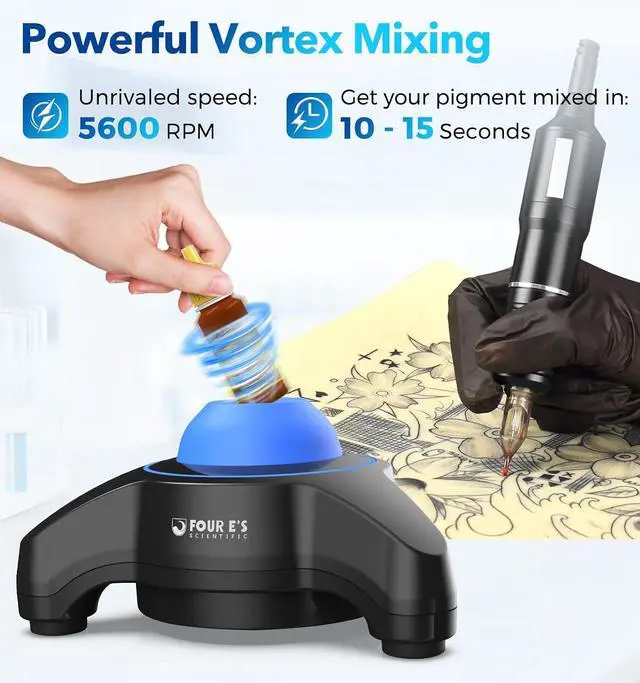 Alt view image 2 of 7 - Mini Vortex Mixer, 5600rpm Paint Shaker, Black | Lab Vortexer with Brushless Motor, Touch Function, Portable, for Acrylic Miniature Paints, Nail Polish, Inks