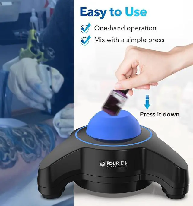 Alt view image 5 of 7 - Mini Vortex Mixer, 5600rpm Paint Shaker, Black | Lab Vortexer with Brushless Motor, Touch Function, Portable, for Acrylic Miniature Paints, Nail Polish, Inks