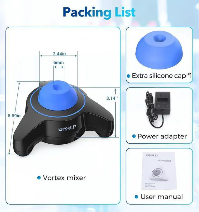 Alt view image 6 of 7 - Mini Vortex Mixer, 5600rpm Paint Shaker, Black | Lab Vortexer with Brushless Motor, Touch Function, Portable, for Acrylic Miniature Paints, Nail Polish, Inks