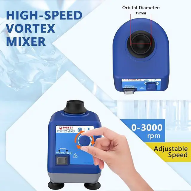 Alt view image 4 of 6 - Vortex Mixer, Various Speed 0-3000rpm Paint Shaker | Touch & Continuous Function, Compact Benchtop Design, for Acrylic Paints, Inks