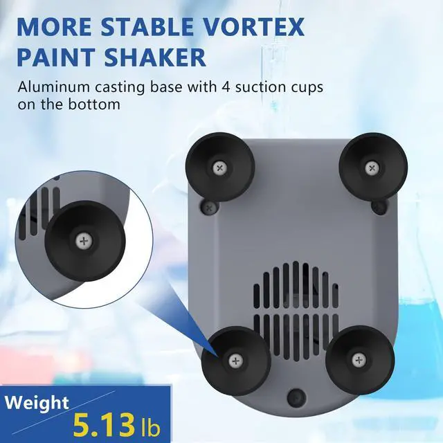 Alt view image 5 of 6 - Vortex Mixer, Various Speed 0-3000rpm Paint Shaker | Touch & Continuous Function, Compact Benchtop Design, for Acrylic Paints, Inks