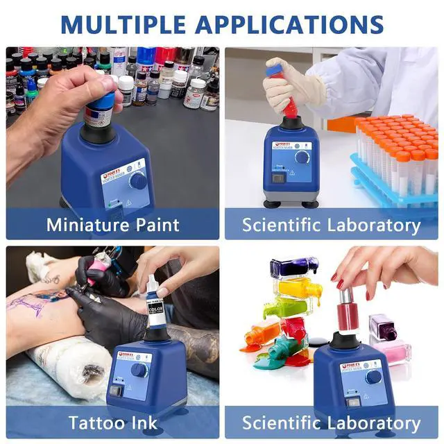 Alt view image 6 of 6 - Vortex Mixer, Various Speed 0-3000rpm Paint Shaker | Touch & Continuous Function, Compact Benchtop Design, for Acrylic Paints, Inks
