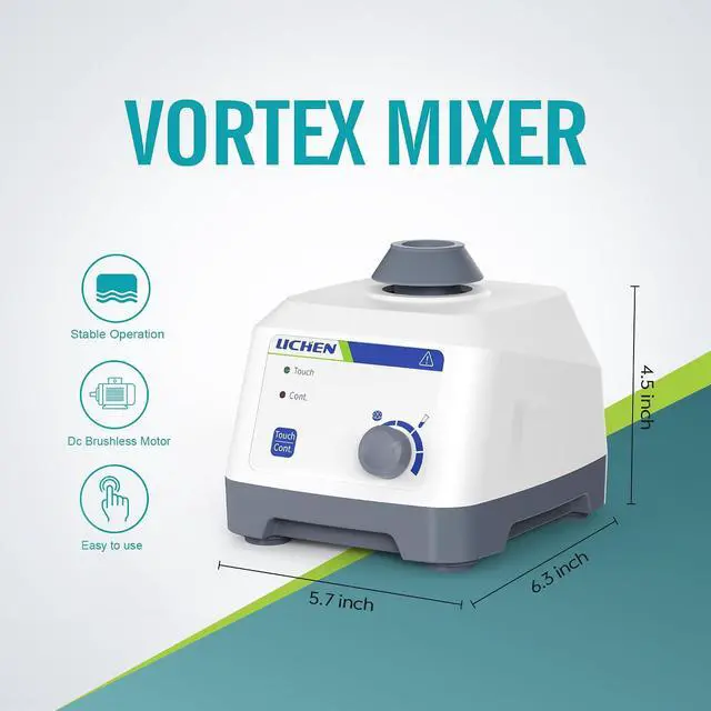 Alt view image 2 of 7 - Paint Mixer Vortex Shaker Adjustable 200-3000RPM | Brushless Dc Motor, Touch & Continuous Mode, Mix Lab Liquid, Nail Polish, Paint, Ink, Pigment
