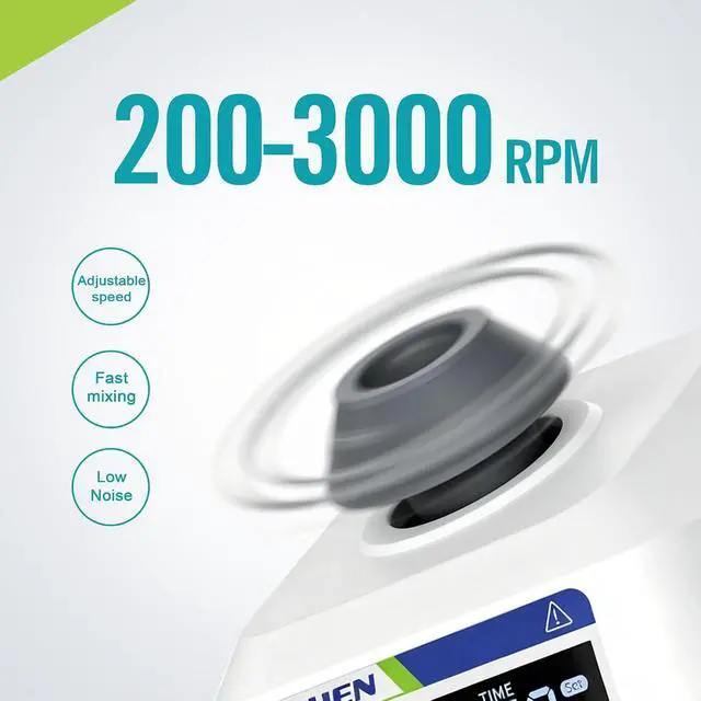 Alt view image 4 of 7 - Paint Mixer Vortex Shaker Adjustable 200-3000RPM | Brushless Dc Motor, Touch & Continuous Mode, Mix Lab Liquid, Nail Polish, Paint, Ink, Pigment
