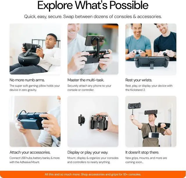 Alt view image 4 of 7 - Gaming Pillow for Steam Deck OLED & LCD | Experience Zero Gravity Gaming with Our LCD & OLED Steam Deck Accessories | Ridiculously Soft Machine Washable Pillow for Gamers (Steamdeck Grip)