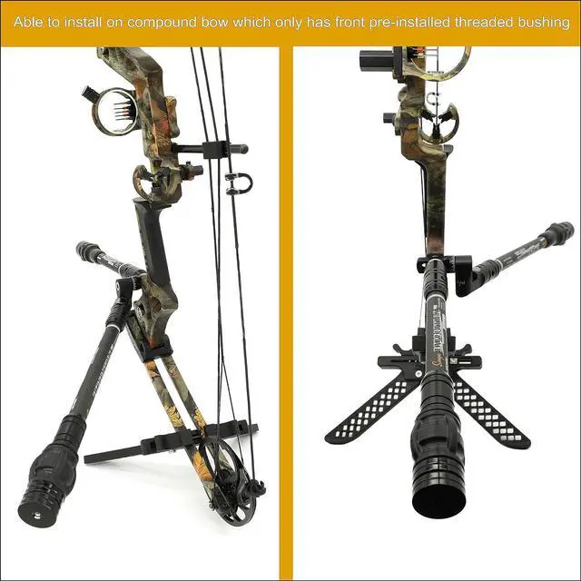 Alt view image 3 of 7 - Archery Bow Stabilizer for Compound Bow, Carbon Fiber Body Flexible Core, Damping System and Weights Kit, 8",10",12" 15" in Expedition Series
