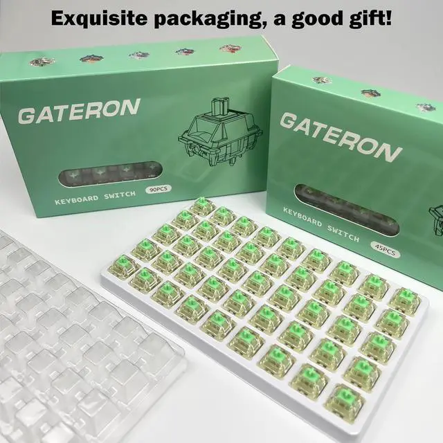 Alt view image 6 of 7 - Gateron Baby Kangaroo 2.0 Heavy Tactile Keyboard Switches,90Pcs | Pre-lubed 59gf 5-Pin Switches,Dual-Stage Spring/Enhanced Pin/Fast Typing for MX Mechanical Gaming Keyboard