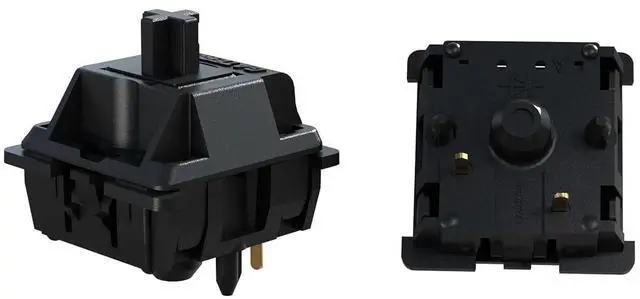 Alt view image 4 of 7 - Gateron Oil King Pre-lubed 5-pin Switches Set for Mechanical Keyboard & Switch Key Chain/Tester with Free Key Caps/Switches Puller Included (Black, 105 PCs)