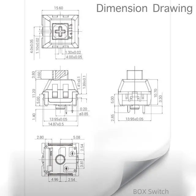 Alt view image 7 of 7 - Kailh Box White Switches for Mechanical Gaming Keyboard,3-Pin 45gf Clicky/Pre Lubed/Dust&Waterproof switches (120 PCS)