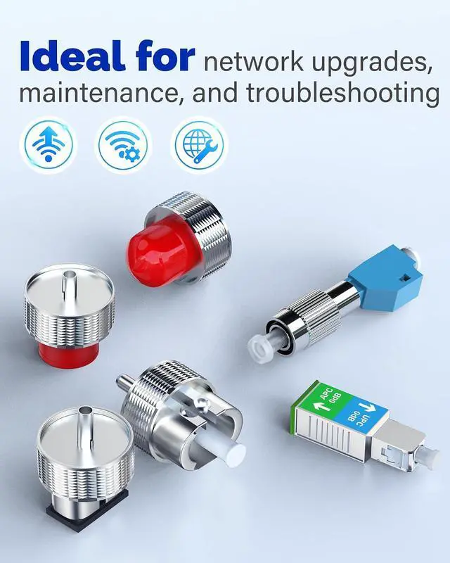 Alt view image 2 of 6 - Fiber Optic Adapter Connector LC, SC, ST, FC, FC(Male) to LC(Female), SC/UPC(Male) to SC/ (Female), for OTDR Testing and Analysis Compatible with SingleMode and MultiMode