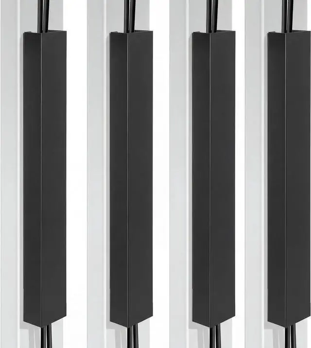 Main image of 4 Pack Steel Magnetic 14 Inch Cable Management Channel for Under Desk Leg Vertical Wire Hider Cover Cable Desk Organizer No Drill Cord Organizer Cord Hider Management for Home Office (Black)