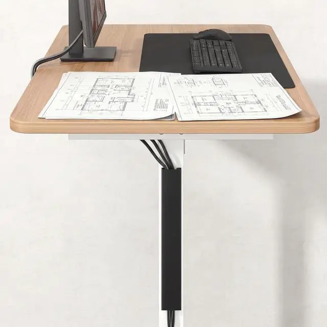 Alt view image 3 of 7 - 4 Pack Steel Magnetic 14 Inch Cable Management Channel for Under Desk Leg Vertical Wire Hider Cover Cable Desk Organizer No Drill Cord Organizer Cord Hider Management for Home Office (Black)
