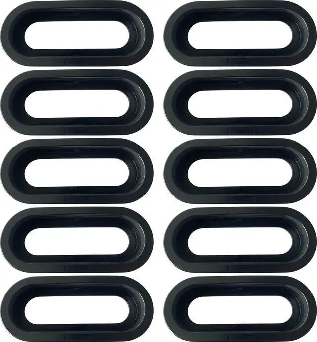 Main image of 6" Inch Oval Rubber Grommet for Vehicle Lights Stop Turn Tail Light Covers Rings for Truck Trailer Kenworth Peterbilt 10pcs