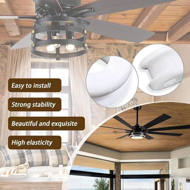Alt view image 5 of 7 - 36Pcs White Rubber Grommets,ID:1/4",OD: 7/16",Heat Resistant | Fit for Hunter Ceiling Fan with 1/2" screw holes on wood blade(Antique/Vintage),Dual Shock Absorbing&Anti-Wear Protection