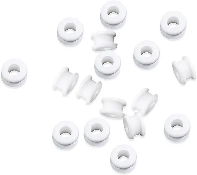 Alt view image 7 of 7 - 36Pcs White Rubber Grommets,ID:1/4",OD: 7/16",Heat Resistant | Fit for Hunter Ceiling Fan with 1/2" screw holes on wood blade(Antique/Vintage),Dual Shock Absorbing&Anti-Wear Protection