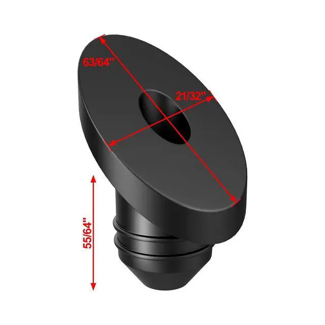 Alt view image 2 of 6 - 100 Pack 45 Degree Cable Railing Rubber Grommets for 1/8" 5/32" 3/16" Cables for Metal Cable Railing Posts, 30 Degree Angle Beveled Protector Sleeves, 1/8" Cable Railing Grommet