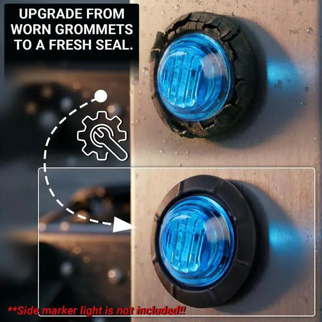 Alt view image 3 of 6 - 3/4'' Silicone Rubber Grommets for 3/4'' LED Marker & Clearance Lights Highly Flexible Flush Mount Panel Gasket with Stepped Groove Design for Secure Installation (Pack of 100)