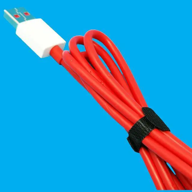 Alt view image 4 of 7 - RIP-TIE Mini 1/4" x 3-1/2" Cable Tie Perfect for USB Cable, Earbud Cords, Cell Phone Cord 56 Pack Black