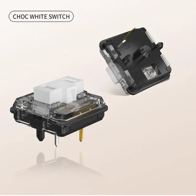 Alt view image 2 of 6 - Official Store Low Profile Switch 1350 Chocolate Kailh Mechanical Keyboard Switch RGB SMD Clicky (110, Choc White)