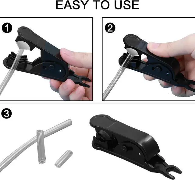 Alt view image 4 of 7 - PTFE Tube Cutter PE Hose Cutter Pipe Cutter Plastic Tubing Cutting Tool for Cutting Nylon PU PVC Plastic Tube Up to 3/4 Inch OD Tube (Black) 48Pcs