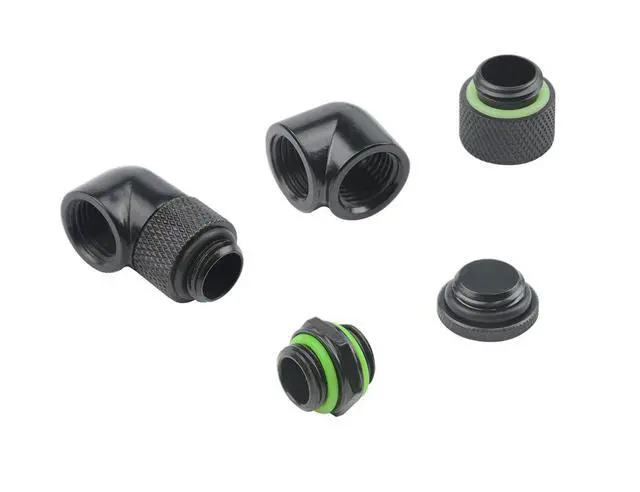 Alt view image 3 of 7 - 20 PCS Silver Chrome G1/4" Plug Fittings for Computer Water Cooling System (Black)