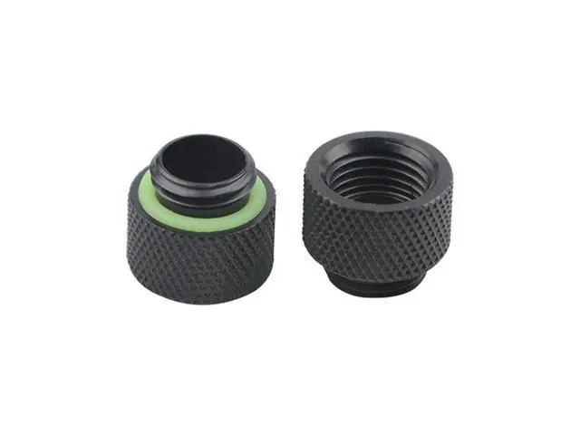 Alt view image 4 of 7 - 20 PCS Silver Chrome G1/4" Plug Fittings for Computer Water Cooling System (Black)